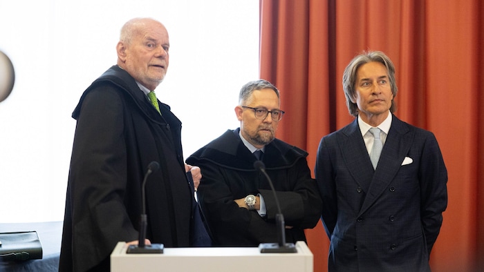 Manfred Ainedter, Norbert Wess und Karl-Heinz-Grasser (von links)