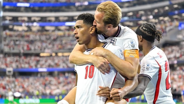 Harry Kane schnürte einen Doppelpack und herzte Jude Bellingham.