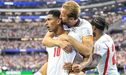 Harry Kane schnürte einen Doppelpack und herzte Jude Bellingham.