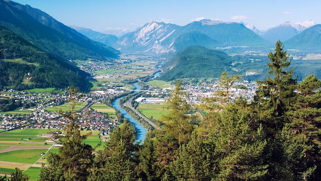 Ein Blick auf Rietz, Telfs und Pfaffenhofen