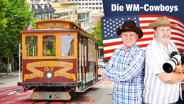 Die WM-Cowboys unterwegs in den Straßen von San Francisco.