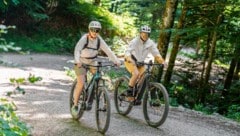Oft nähert man sich auf schattigen Waldabschnitten dem Ziel Thiersee.