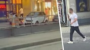 Das Video zeigt, wie der Busfahrer (re.) über die Simmeringer Hauptstraße ins Wettlokal läuft.