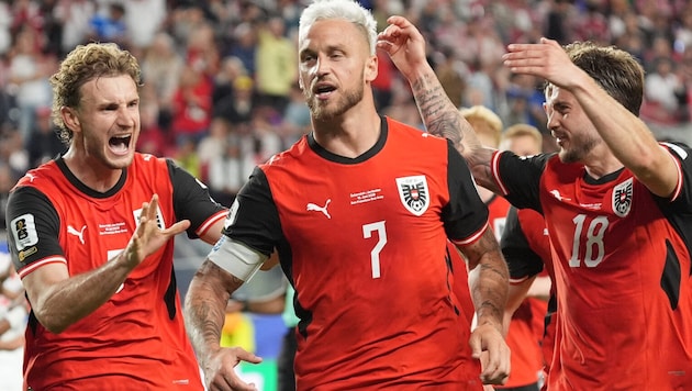Stefan Posch, Marko Arnautovic und Romano Schmid