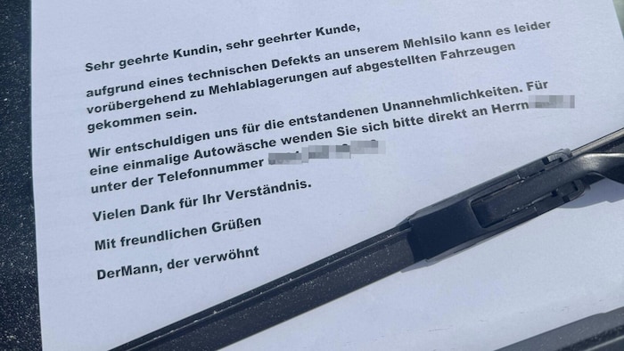 Die Nachricht hinterließ das Unternehmen bei den Betroffenen.