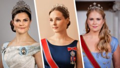 Victoria von Schweden (48),  Ingrid Alexandra von Norwegen (22), Prinzessin Catharina-Amalia der ...