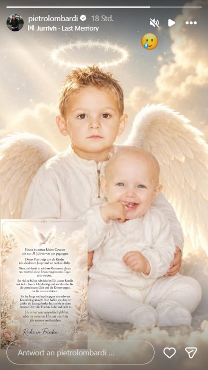 Mit diesem Kinderfoto und berührenden Zeilen nimmt Pietro Lombardi auf Instagram gerade Abschied ...