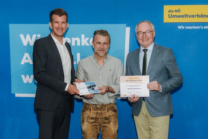 NÖ-Umweltverbände-Chef Christian Macho, Matthias Weichhart, Gewinner aus dem Gebiet ...
