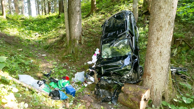 Der Unfallwagen endete als Totalschaden.