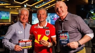 Moderator Hannes Steiner mit den beiden Experten Frenkie Schinkels und Kurt Garger