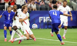 Harry Kane warf sich in den Schuss von Josko Gvardiol.