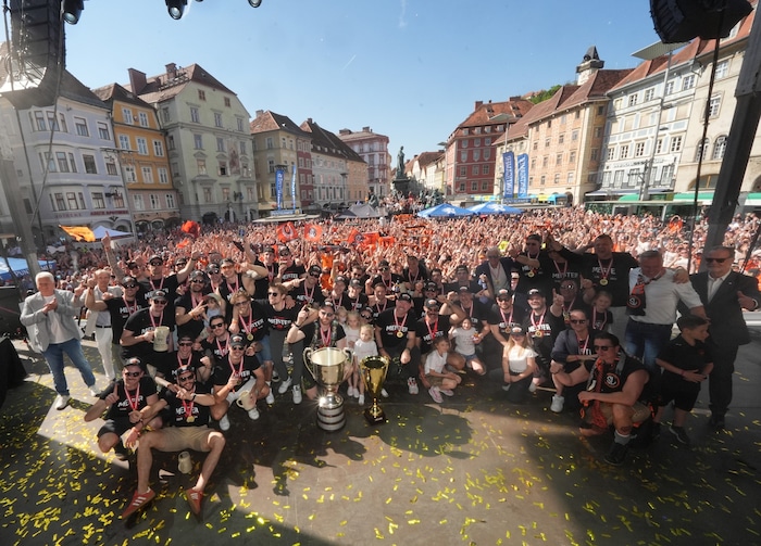Graz will weiter eine Sportstadt bleiben. Die Fans wollen auch in Zukunft Erfolge wie jenen ...