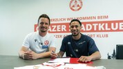 Tino Wawra (l.) holte mit Anthony Smits einen neuen Stürmer an Bord.
