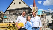 Hoteliersfamilie Seyrling mit Wolfgang, Agnes und Alois.