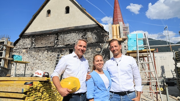 Hoteliersfamilie Seyrling mit Wolfgang, Agnes und Alois.