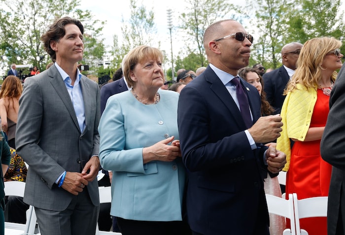 Hoher Besuch bei Obama: Angela Merkel, Justin Trudeaux und viele andere frühere Polit-Spitzen