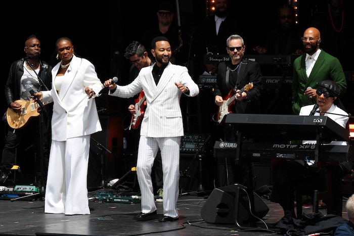 Jennifer Hudson, John Legend, Common und Stevie Wonder