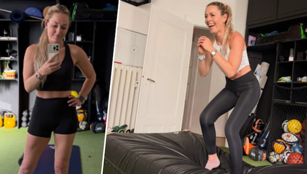 Lindsey Vonn strahlt im Training über das ganze Gesicht.