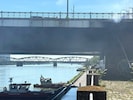 Das Feuer auf der Floridsdorfer Brücke löste einen Großeinsatz aus.