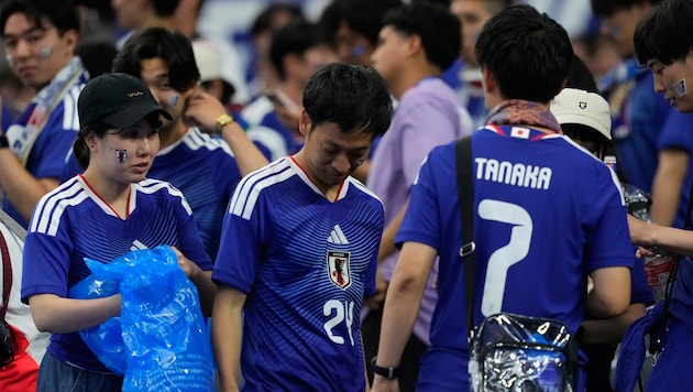 Nicht überall kommt die WM-Aufräumaktion der japanischen Fans gut an ...