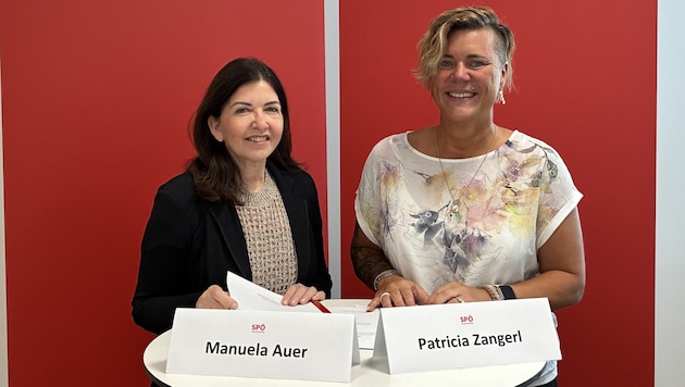 SPÖ-Gesundheitssprecherin Manuela Auer und Patricia Zangerl, Betriebsrätin am Landeskrankenhaus ...