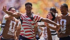 So wird beim US-Team gejubelt, wenn man nach zwei Spielen bei einer Fußball-WM bei zwei Siegen ...