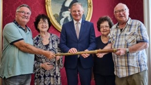 Johann Lischka, Margarethe Posch, LH Thomas Stelzer, Irmgard Bachler, Richard Lischka (von ...