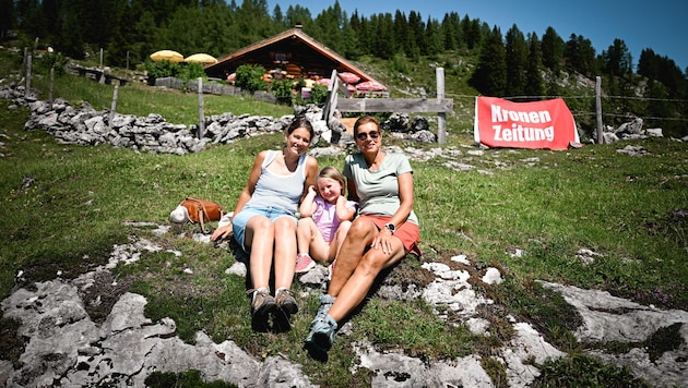 Die Pitschenbergalm auf 1500 Meter Seehöhe auf der schönen Postalm. Das war bei der ...