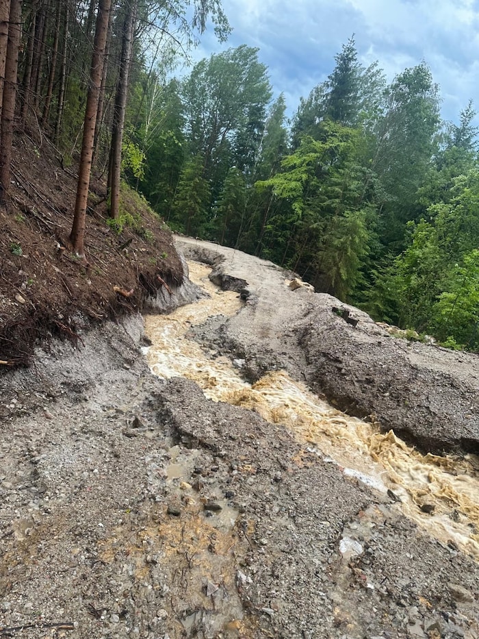 Aufnahmen von den Unwettern in Mürzzuschlag