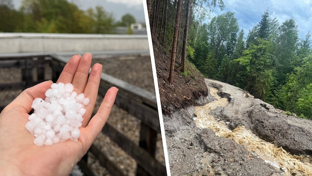 Hagel und schwere Unwetter sorgten am Samstag in mehreren Regionen Österreichs für Probleme – ...