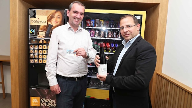 WK-Präsident Andreas Wirth und Wein Burgenland Obmann Herbert Oschep