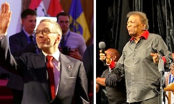 Herbert Kickl ließ sich zuerst in der Hofburg mit seinen Parteigenossen feiern, bevor es ...