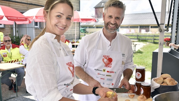 Paula Bründl und Vitus Winkler kochten für den guten Zweck.