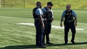 In Argentiniens Camp achten viele Polizisten auf die Sicherheit.