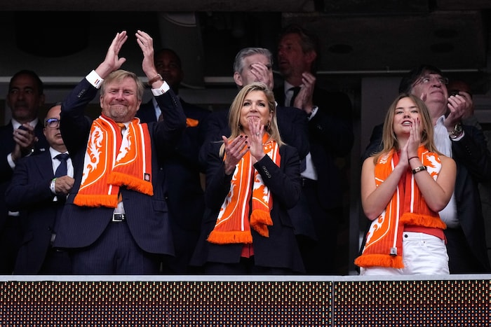 Das Trio war auch beim Spiel der Niederlande zu Gast.