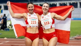 Leni Lindner (l.) und Isabel Posch durften in Volos jubeln.