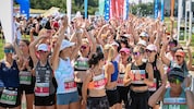 Volles Starterfeld beim ÖGK-Frauenlauf im Donaupark.