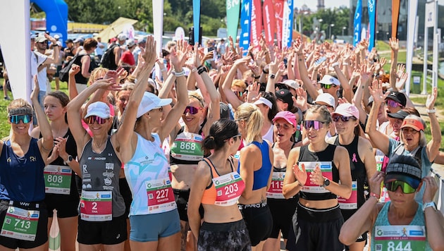 Volles Starterfeld beim ÖGK-Frauenlauf im Donaupark.
