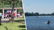 Ein Rettungshubschrauber kreiste am Vormittag über der bewaldeten Sandinsel, am Nachmittag ...