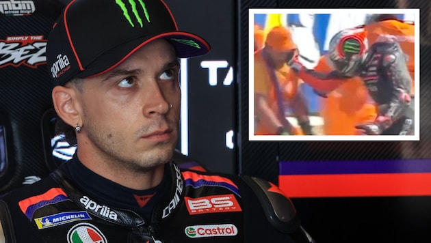 Marco Bezzecchi watschte einen Streckenposten ab, wurde fürs Rennen gesperrt.