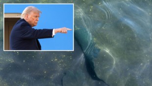 Nach der von Trump angeordneten Renovierung des Reflexionsbeckens in der US-Haupstadt Washington ...