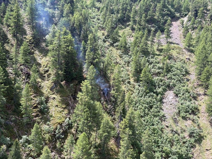 „Die Libelle führte folglich zahlreiche Rotationen zur Brandbekämpfung aus der Luft durch“, ...