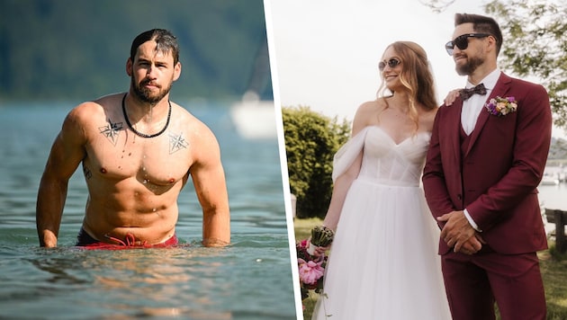 Abkühlung am Attersee vor der Hochzeit. Ab jetzt geht Daniel Hemetsberger als Ehemann an den ...