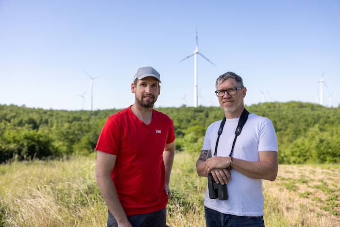 Christian Stürbl und Landschaftsplaner Manuel Denner freuen sich über die Rückkehr von seltenem ...