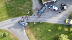 Die Unfallstelle aus der Vogelperspektive.