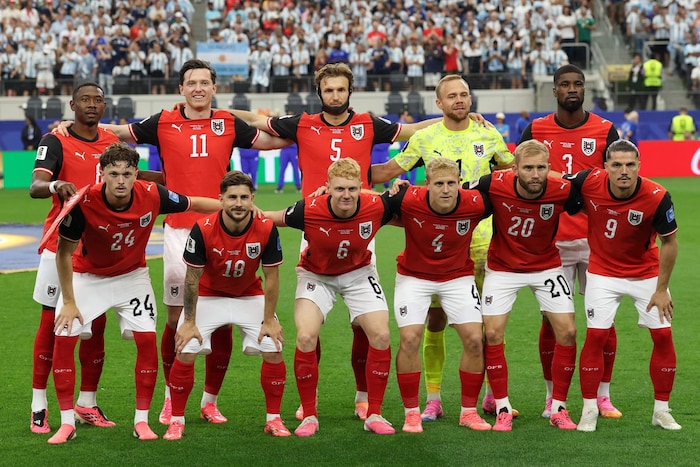 Austria’s starting lineup against Argentina