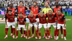 Österreichs Startelf vor dem Anpfiff des Duells mit Argentinien