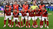 Österreichs Startelf vor dem Anpfiff des Duells mit Argentinien