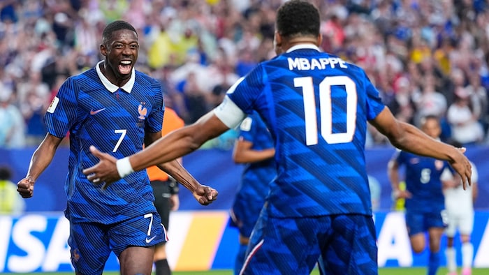 Zwei der Matchwinner der Franzosen: Ousmane Dembelé und Kylian Mbappé