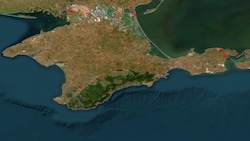 Satellitendaten der NASA zeigen die Brände auf der Krim in den letzten 24 Stunden.